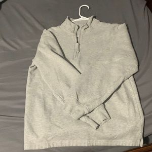 Blue Mountain Grey 1/4 Zip Pullover Sweatshirt Men's Size Medium